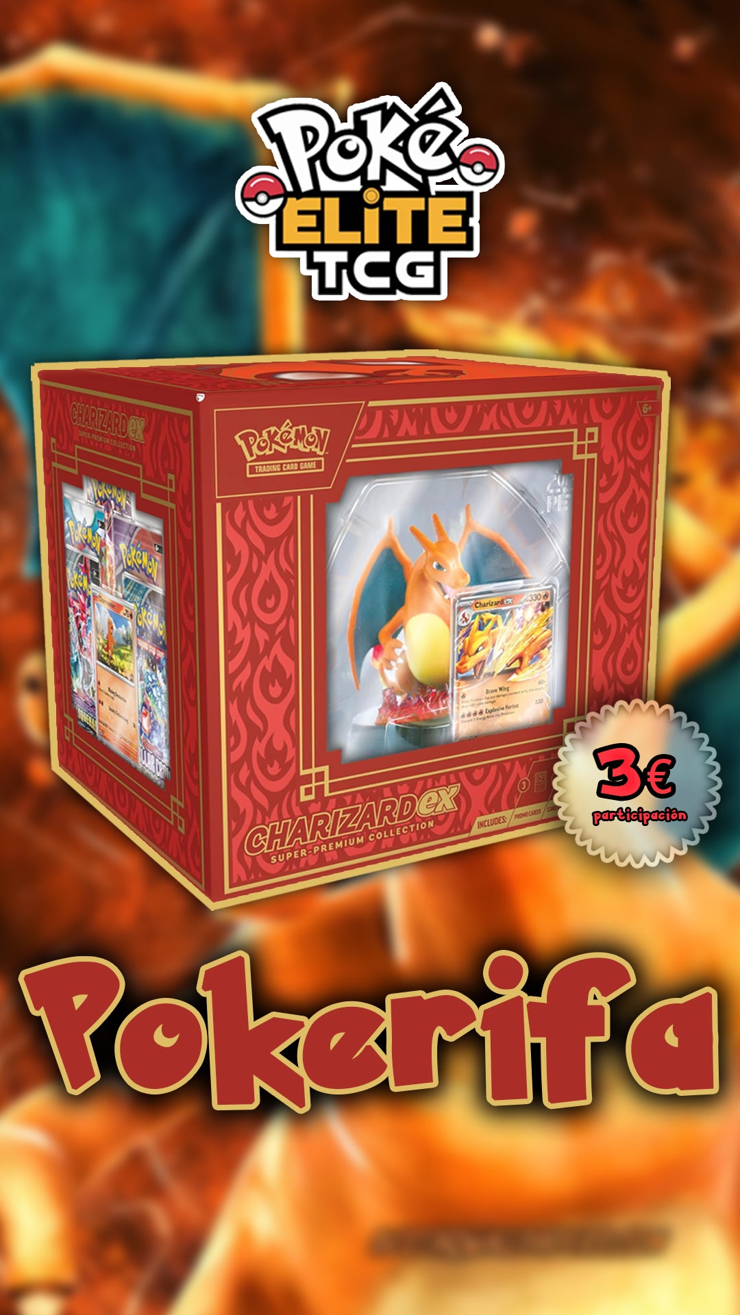 Pokémon | Participación x Premio Super Premium Collection Charizard