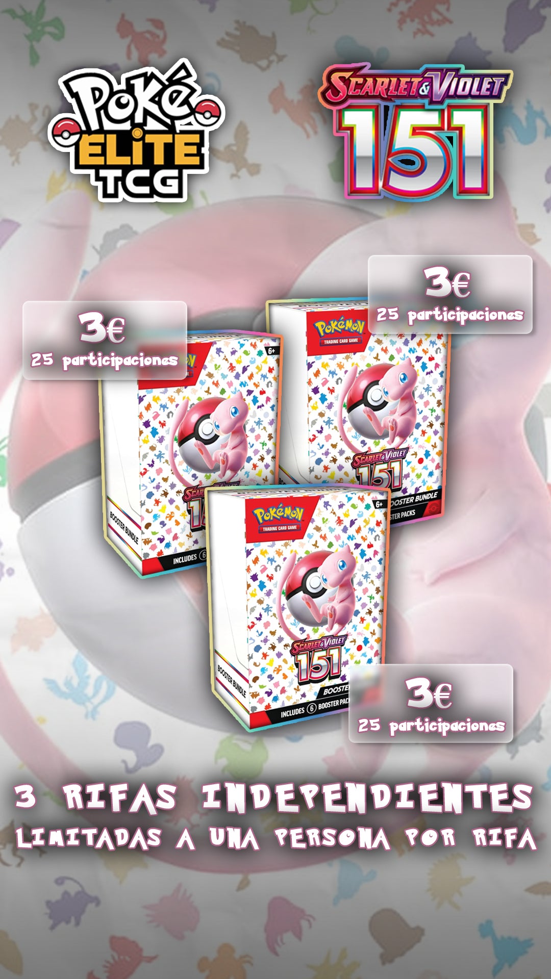 Pokémon | Participación x Premio Booster Bundle 151 Inglés - 1