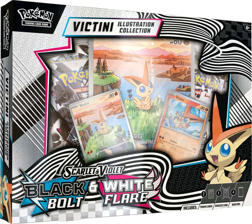 Pokémon | Caja de Ilustración Victini - Llama Blanca/Fulgor Negro SV10.5